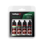 Vallejo 72384 - Farb-Set Grün, 4x 18 ml